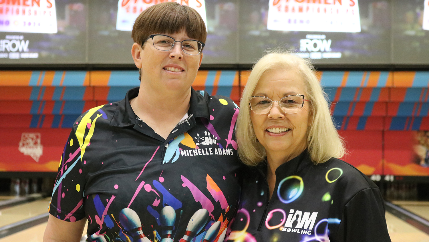 Michelle Adams and Roma Ebel at the 2024 USBC Women's Championships
